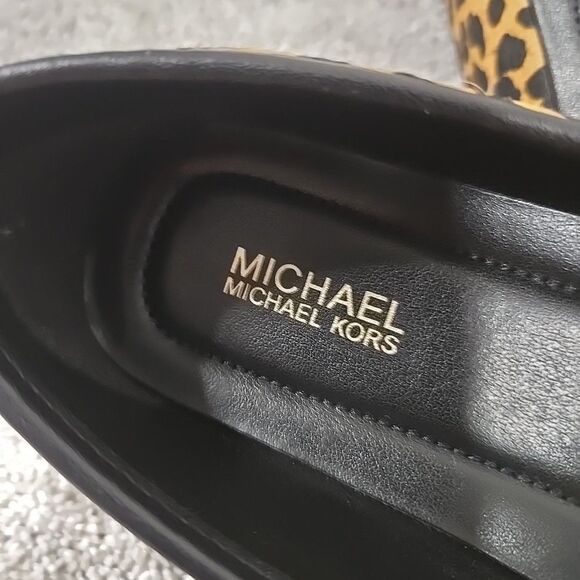 Michael Kors Fulton Leopard Print 100% Calf Hair Moccasin Loafer Flat Size 6.5 - Picture 8 of 10